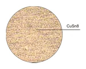 Структура бронзового подшипника HMG-T90 — CuSn8, сквозная перфорация