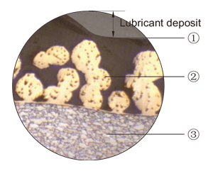 Структура металлопластиковой втулки HMG-22 — PVDF, бронза, сталь